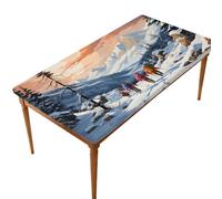 Mexpekil Mountain Climbing Scenery 5FT Rectangle Fitted Table Cover
