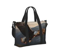 Mexpekil Mountain Eagle Travel Duffel Bag Waterproof Sports Gym Bag Large Weekend Overnight Bags for Women Men Foldable Carry On Luggage Tote Bag for Flight