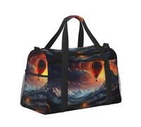 Mexpekil Mountain Hot Air Balloon Duffel Bag Large Carry On Hand Luggage Bags Waterproof Weekender Bags Foldable Tote Bag for Travel Sports Gym Dance