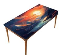 Mexpekil Mountain River Sun 5FT Rectangle Fitted Table Cover