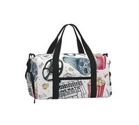Mexpekil Movie Theme Gym Bag with Shoe Compartment Waterproof Duffel Bag Large Overnight Weekend Bags Travel Holdall for Women Men Teens
