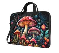 Mexpekil Mushroom Plants Art Laptop Bag for Women Men 14 Inch Portable Laptop Case Sleeve with Shoulder Strap Computer Carrying Case Messenger Bags for Business Travel College