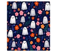 Mexpekil Navy Blue Flowers Ghost Dishwasher Magnet Cover 21x26Inch Decorative Dish Washer Sticker for Front Door Waterproof Kitchen Appliance Panel Magnetic Decal