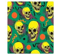 Mexpekil Neon Green Skull Dishwasher Magnet Cover | Reusable Dish Washer Covers Decorative Dishwasher Front Panel Magnetic Cover Sticker for Kitchen Appliances 21x26inch