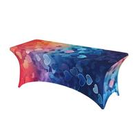 Mexpekil Neon Love Heart Rectangle Table Cloth 6ft