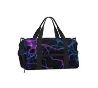 Mexpekil Neon_ Network Lines Gym Bag with Shoe Compartment Waterproof Duffel Bag Large Overnight Weekend Bags Travel Holdall for Women Men Teens