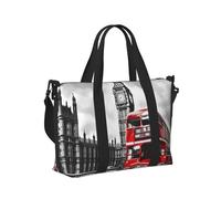 Mexpekil New York Bus Travel Duffel Bag Waterproof Sports Gym Bag Large Weekend Overnight Bags for Women Men Foldable Carry On Luggage Tote Bag for Flight