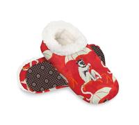 Mexpekil Non Slip House Slippers Umbrella Monkey Print Fluffy Slippers for Women Men