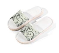 Mexpekil Octopus Tentacles Slippers for Women Men, Ocean Octopus Open Toe House Shoes Memory Foam Linen Slippers Summer Sliders for Indoor Outdoor, M
