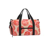 Mexpekil Orange Grapefruit Fruit Gym Bag with Shoe Compartment Waterproof Duffel Bag Large Overnight Weekend Bags Travel Holdall for Women Men Teens