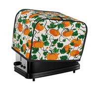 Mexpekil Orange Pumpkins Pattern Toaster Cover 2 Slice Bread Maker Cover Waterproof Kitchen Small Appliance Dust-Proof Covers Toaster Oven Protection, Women Gift