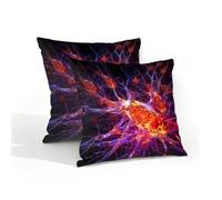 Mexpekil Outdoor Cushion Covers 40cm X 40cm 2 Pack Waterproof Soft Pillow Cases Magic Cells Decorative Pillow Cover Protectors for Sofa Garden Patio Home Decor