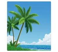 Mexpekil Palm Trees On The Beach Dishwasher Magnet Cover 21x26Inch Decorative Dish Washer Sticker for Front Door Waterproof Kitchen Appliance Panel Magnetic Decal