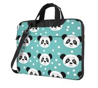 Mexpekil Panda Face Laptop Bag for Women Men 13 Inch Portable Laptop Case Sleeve with Shoulder Strap Computer Carrying Case Messenger Bags for Business Travel College