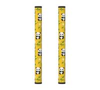 Mexpekil Panda Leaves Clover 2PCS Refrigerator Handle Cover