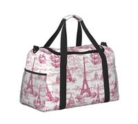 Mexpekil Paris Eiffel Tower Duffel Bag Large Carry On Hand Luggage Bags Waterproof Weekender Bags Foldable Tote Bag for Travel Sports Gym Dance