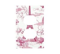 Mexpekil Paris Eiffel Tower Light Switch Cover 1 Gang Single Duplex Outlet Cover Decorative Wall Plate for Home Office