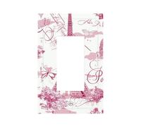 Mexpekil Paris Eiffel Tower Light Switch Cover 1 Gang Single Rocker Outlet Cover Decorative Wall Plate for Home Office
