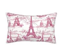 Mexpekil Paris Eiffel Tower Pillow Cases Hidden Zipper Pillow Covers Decorative Pillow Protectors for Bedroom Sofa Couch 50x75cm 1Pack