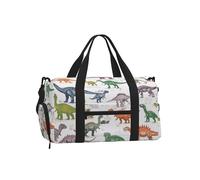 Mexpekil Pattern of Dinosaurs Gym Bag with Shoe Compartment Waterproof Duffel Bag Large Overnight Weekend Bags Travel Holdall for Women Men Teens
