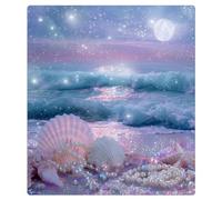 Mexpekil Pearl Pink Seashells Beach Dishwasher Magnet Cover 21x26Inch Decorative Dish Washer Sticker for Front Door Waterproof Kitchen Appliance Panel Magnetic Decal