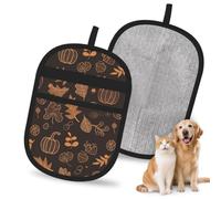 Mexpekil Pet Hair Removal Glove Autumn Pumpkin Leaves Falling