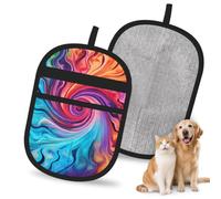 Mexpekil Pet Hair Removal Glove Colorful Swirl Tie Dye Rainbow