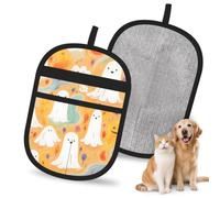Mexpekil Pet Hair Removal Glove Cute Cartoon Halloween Ghost