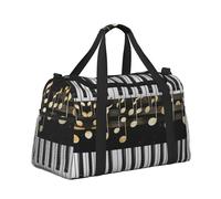 Mexpekil Piano Keyboard Music Duffel Bag Large Carry On Hand Luggage Bags Waterproof Weekender Bags Foldable Tote Bag for Travel Sports Gym Dance