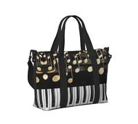 Mexpekil Piano Keyboard Music Travel Duffel Bag Waterproof Sports Gym Bag Large Weekend Overnight Bags for Women Men Foldable Carry On Luggage Tote Bag for Flight