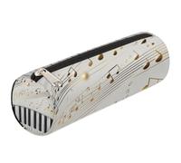 Mexpekil Piano Keys Golden Musical Notes Pencil Case for Girls Boys Stationery Pouch Organiser Small School Supply Bag for Students Office