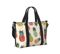 Mexpekil Pineapple Cute Travel Duffel Bag Waterproof Sports Gym Bag Large Weekend Overnight Bags for Women Men Foldable Carry On Luggage Tote Bag for Flight