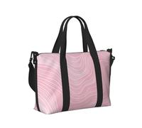 Mexpekil Pink Abstract Lines Travel Duffel Bag Waterproof Sports Gym Bag Large Weekend Overnight Bags for Women Men Foldable Carry On Luggage Tote Bag for Flight