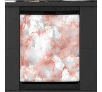 Mexpekil Pink Art Marble Dishwasher Magnet Cover 21x26Inch Decorative Dish Washer Sticker for Front Door Waterproof Kitchen Appliance Panel Magnetic Decal