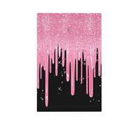 Mexpekil Pink Glitter Flow Light Switch Cover 1 Gang Single Blank Outlet Cover Decorative Wall Plate for Home Office