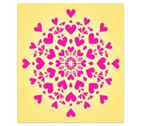Mexpekil Pink Hearts Mandala Dishwasher Magnet Cover 21x26Inch Decorative Dish Washer Sticker for Front Door Waterproof Kitchen Appliance Panel Magnetic Decal