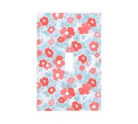 Mexpekil Pink Little Flower Light Switch Cover 1 Gang Single Toggle Outlet Cover Decorative Wall Plate for Home Office