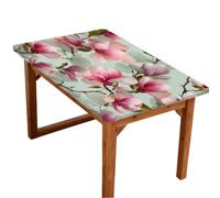 Mexpekil Pink Magnolia Flowers 4FT Rectangle Fitted Table Cover