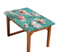 Mexpekil Pink Magnolia Pattern 4FT Rectangle Fitted Table Cover