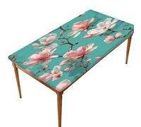 Mexpekil Pink Magnolia Pattern 5FT Rectangle Fitted Table Cover