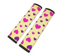 Mexpekil Pink Purple Heart Love Car Seat Belt Pads 2 Pack