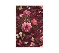 Mexpekil Pink Rose Letter Light Switch Cover 1 Gang Single Blank Outlet Cover Decorative Wall Plate for Home Office