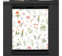 Mexpekil Plants Boho Dishwasher Magnet Cover 21x26Inch Decorative Dish Washer Sticker for Front Door Waterproof Kitchen Appliance Panel Magnetic Decal