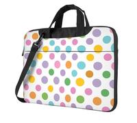 Mexpekil Polka Dots Rainbow Laptop Bag for Women Men 15.6 Inch Portable Laptop Case Sleeve with Shoulder Strap Computer Carrying Case Messenger Bags for Business Travel College