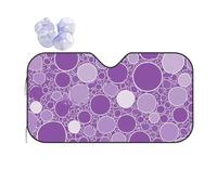 Mexpekil Purple and White Bubbles Car Windscreen Sunshade 130x70cm Sun Visor for Cars Heat Protection Car Front Windshield Sunshade Foldable Sun Shield for Cars SUV Van Truck