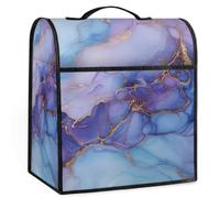 Mexpekil Purple Blu Marble Stand Mixer Cover 5-8 Quart Kitchen Appliance Dust Covers with Top Handle and Pockets Universal Kitchen Applian Decor Protector Accessories