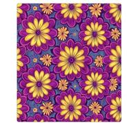 Mexpekil Purple Yellow Flowers Boho Dishwasher Magnet Cover 21x26Inch Decorative Dish Washer Sticker for Front Door Waterproof Kitchen Appliance Panel Magnetic Decal