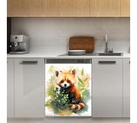 Mexpekil Raccoon Grass Dishwasher Magnet Cover 21x26Inch Decorative Dish Washer Sticker for Front Door Waterproof Kitchen Appliance Panel Magnetic Decal