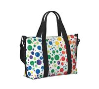 Mexpekil Rainbows Colorful Dot Travel Duffel Bag Waterproof Sports Gym Bag Large Weekend Overnight Bags for Women Men Foldable Carry On Luggage Tote Bags for Flight