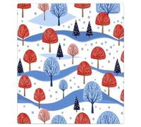 Mexpekil Red Blue Tree Cartoon Dishwasher Magnet Cover 21x26Inch Decorative Dish Washer Sticker for Front Door Waterproof Kitchen Appliance Panel Magnetic Decal